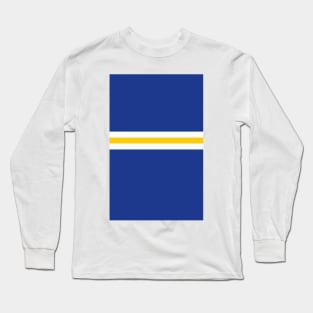 Everton FC Blue White Yellow Colours Bar Design Long Sleeve T-Shirt